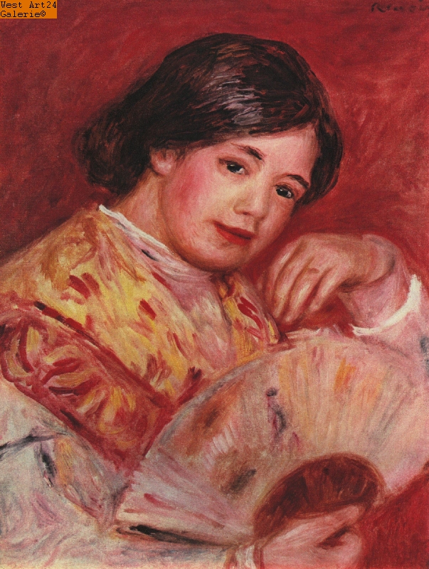 Junges M�dchen mit F�cher  nach Renoir Gem�ldeimitation